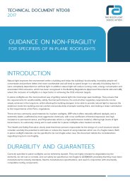 Guidance on non-fragility for specifiers of in-plane rooflights