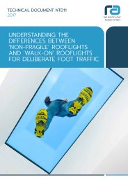 Understanding the differences between 'non-fragile' rooflights and 'walk-on' rooflights for deliberate foot traffic