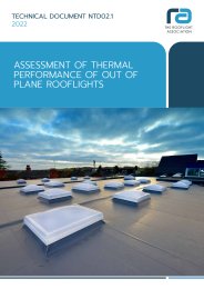 Assessment of thermal performance of out of plane rooflights