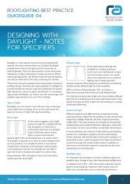 Designing with daylight - notes for specifiers