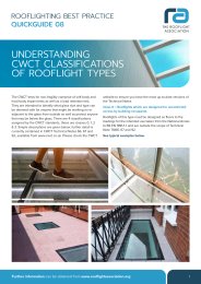 Understanding CWCT classifications of rooflight types