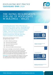 Fire rating requirements for use of rooflights in buildings - Wales