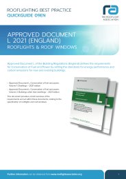 Approved document L 2021 (England). Rooflights and roof windows