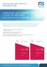 Approved document F 2022 (N. Ireland). Rooflights and roof windows