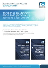 Technical handbook sec.6 2023 (Scotland). Rooflights and roof windows