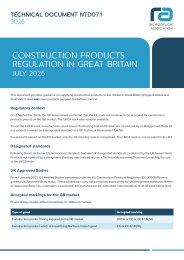 Construction products regulation in Great Britain