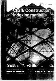 CI/SfB Construction indexing manual. 3rd edition (2002 reprint)