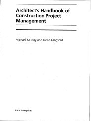 Architect's handbook of construction project management