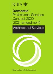 RIBA Domestic professional services contract 2020 (2024 amendment): architectural services