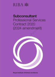 RIBA subconsultant professional services contract 2020 (2024 amendment)