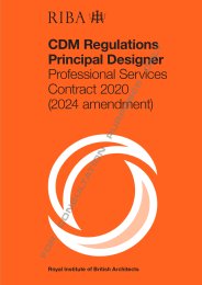 RIBA CDM regulations principal designer professional services contract 2020 (2024 amendment)
