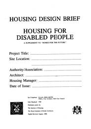 Housing design brief: housing for disabled people