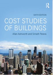 Cost studies of buildings. 6th edition
