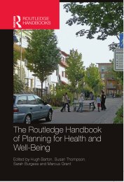 Routledge handbook of planning for health and well-being - shaping a sustainable and healthy future