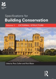 Specifications for building conservation. Volume 1: external structure