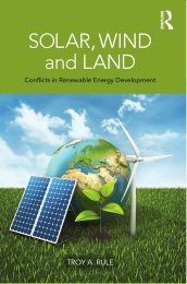 Solar, wind and land - conflicts in renewable energy development