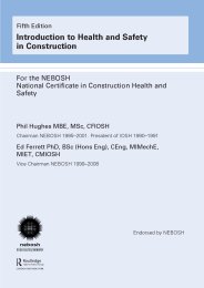 Introduction to health and safety in construction. 5th edition