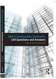 NEC3 construction contracts: 100 questions and answers