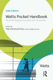 Watts pocket handbook - the essential guide to property and construction. 29th edition