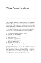 Watts pocket handbook - the essential guide to property and construction. 30th edition