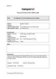 Signing of tourist attractions and facilities