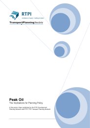 Peak oil - the implications for planning policy