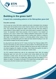 Building in the green belt? A report into commuting patterns in the Metropolitan green belt