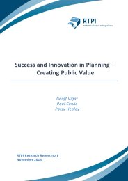 Success and innovation in planning - creating public value