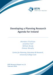 Developing a planning research agenda for Ireland