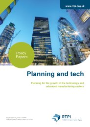 Planning and tech - planning for the growth of the technology and advanced manufacturing sectors
