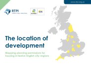 Location of development - mapping planning permissions for housing in twelve English city-regions