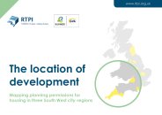 Location of development - mapping planning permissions for housing in three South West city-regions