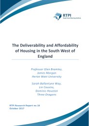 Deliverability and affordability of housing in the South West of England