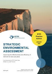 Strategic environmental assessment - improving the effectiveness and efficiency of SEA/SA for land use plans