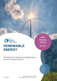 Renewable energy - planning's role in delivering renewable energy in the new low carbon economy