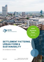 Settlement patterns, urban form and sustainability - an evidence review