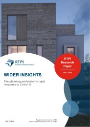 Wider insights - the planning profession's rapid response to Covid-19