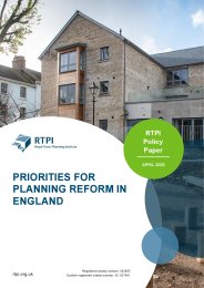 Priorities for planning reform in England