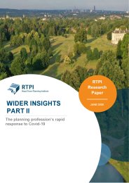 Wider insights part II - the planning profession's rapid response to Covid-19
