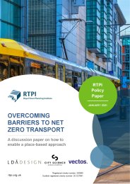 Overcoming barriers to net zero transport. A discussion paper on how to enable a place-based approach