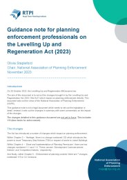 Guidance note for planning enforcement professionals on the Levelling Up and Regeneration Act (2023)
