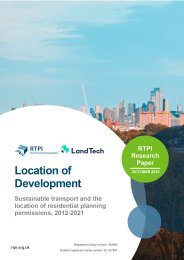 Location of development. Sustainable transport and the location of residential planning permissions, 2012-2021