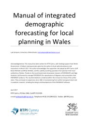 Manual of integrated demographic forecasting for local planning in Wales