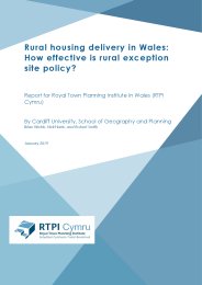 Rural housing delivery in Wales: how effective is rural exception site policy?