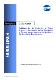 Pressure guidelines: guidelines for the production of written schemes of examination and the examination of pressure vessels incorporating openings to facilitate ready internal access. Issue 02