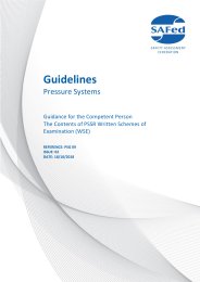 Guidelines - pressure systems. Guidance for the competent person. The contents of PSSR Written Schemes of Examination (WSE). Issue 02