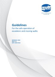Guidelines for the safe operation of escalators and moving walks. Issue 3.0