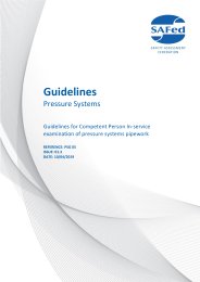 Guidelines - pressure systems - guidelines for competent person in-service examination of pressure systems pipework. Issue 01.3