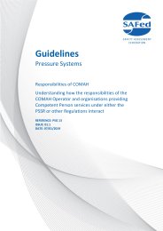 Guidelines - pressure systems. Responsibilities of COMAH. Understanding how the responsibilities of the COMAH operator and organisations providing competent person services under either the PSSR or other regulations interact. Issue 01.1