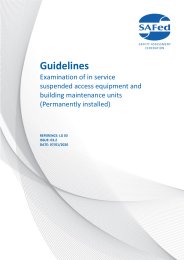 Guidelines - examination of in service suspended access equipment and building maintenance units (Permanently installed). Issue 03.2